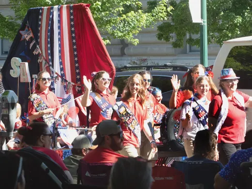 Girls Scouts Marching in Parade